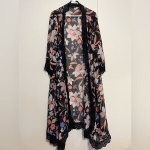 Floral Lace Trim shrug